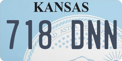 KS license plate 718DNN