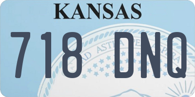 KS license plate 718DNQ