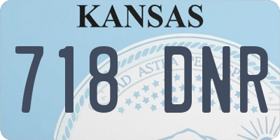 KS license plate 718DNR