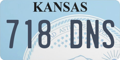 KS license plate 718DNS