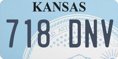 KS license plate 718DNV