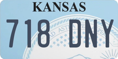 KS license plate 718DNY