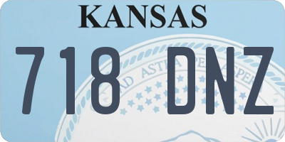 KS license plate 718DNZ