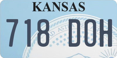 KS license plate 718DOH