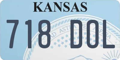 KS license plate 718DOL