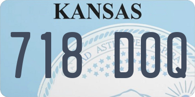 KS license plate 718DOQ