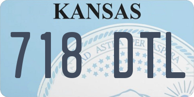 KS license plate 718DTL
