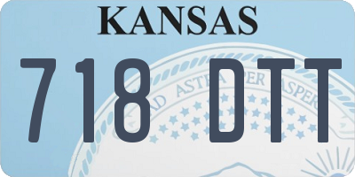 KS license plate 718DTT