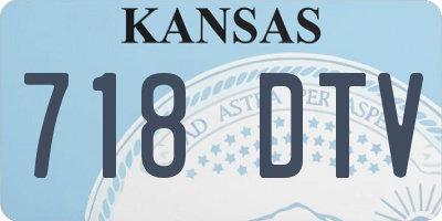 KS license plate 718DTV