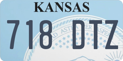 KS license plate 718DTZ