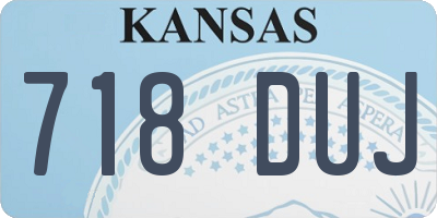 KS license plate 718DUJ