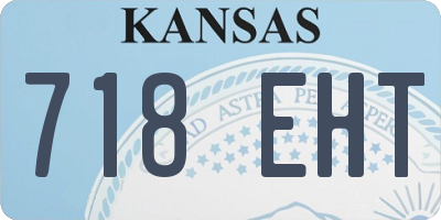 KS license plate 718EHT