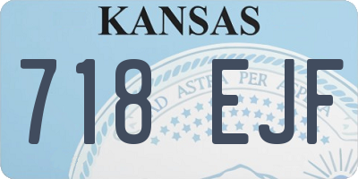 KS license plate 718EJF
