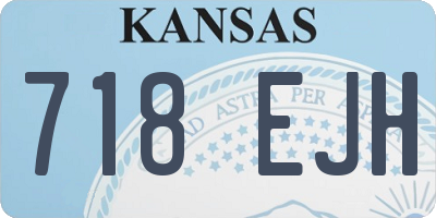KS license plate 718EJH