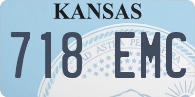 KS license plate 718EMC