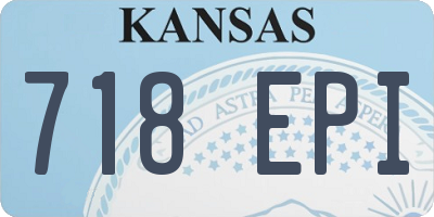 KS license plate 718EPI