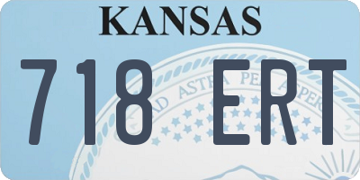 KS license plate 718ERT