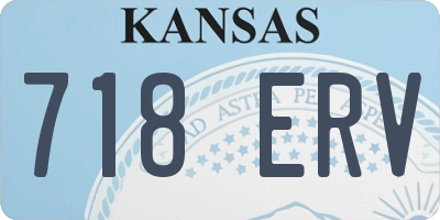 KS license plate 718ERV