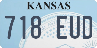 KS license plate 718EUD