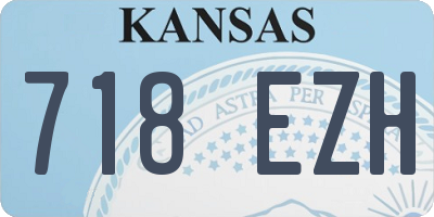 KS license plate 718EZH