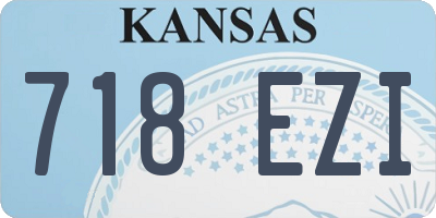 KS license plate 718EZI