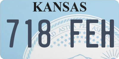 KS license plate 718FEH