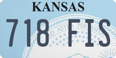 KS license plate 718FIS