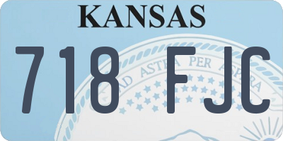 KS license plate 718FJC