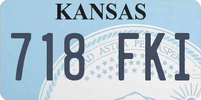 KS license plate 718FKI