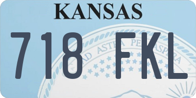 KS license plate 718FKL