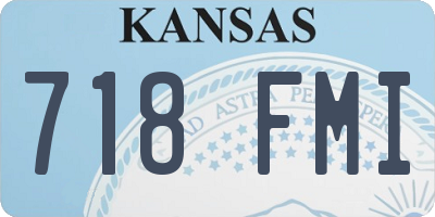 KS license plate 718FMI