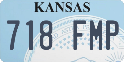 KS license plate 718FMP