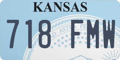 KS license plate 718FMW