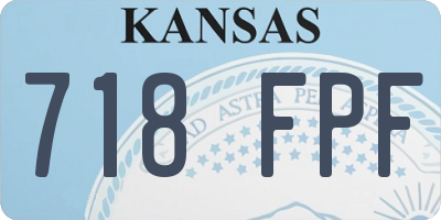 KS license plate 718FPF