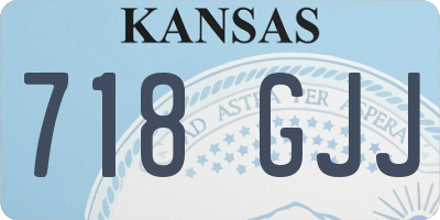 KS license plate 718GJJ