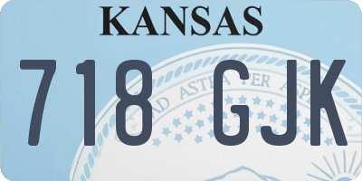 KS license plate 718GJK