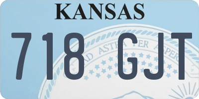 KS license plate 718GJT