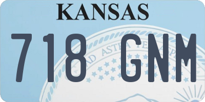 KS license plate 718GNM
