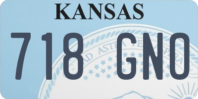 KS license plate 718GNO