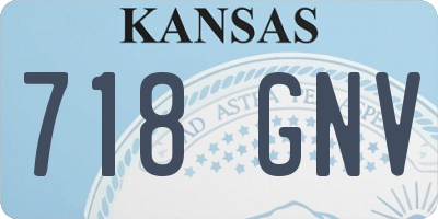 KS license plate 718GNV