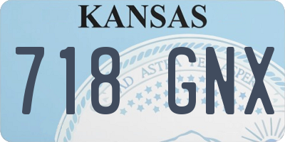 KS license plate 718GNX