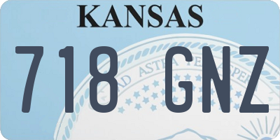 KS license plate 718GNZ