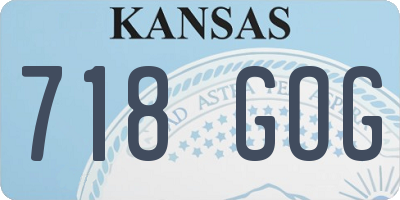 KS license plate 718GOG