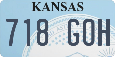 KS license plate 718GOH