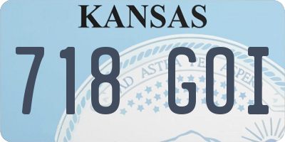 KS license plate 718GOI