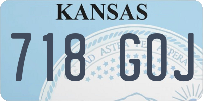 KS license plate 718GOJ