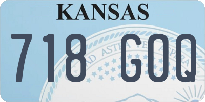KS license plate 718GOQ
