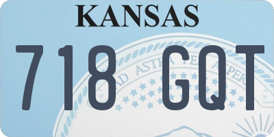 KS license plate 718GQT