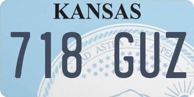 KS license plate 718GUZ
