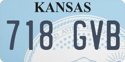 KS license plate 718GVB